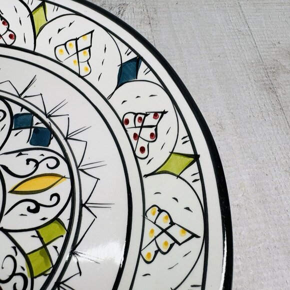 Tabletops Gallery GUADALAJARA Multicolor Diamonds Dots Dinner Plates Set OF 2 - Picture 11 of 16